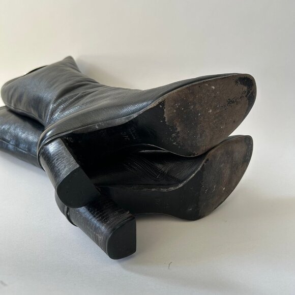 GUCCI BY TOM FORD GG INTERLOCKING BLACK LEATHER BOOTS - Picture 9 of 10